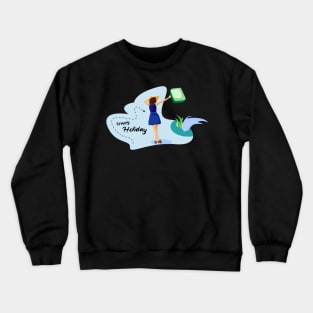 happy holiday flat design Crewneck Sweatshirt